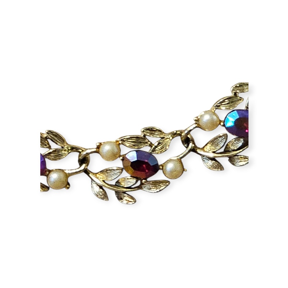 Lisner vintage estate statement gold tone adjustable necklace. Free shipping - Picture 2 of 4